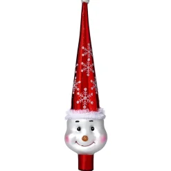 Käthe Wohlfahrt Baumspitze "Schneemann", Rot, 30Cm
