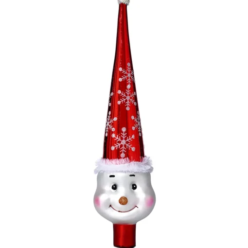 Käthe Wohlfahrt Baumspitze "Schneemann", Rot, 30Cm