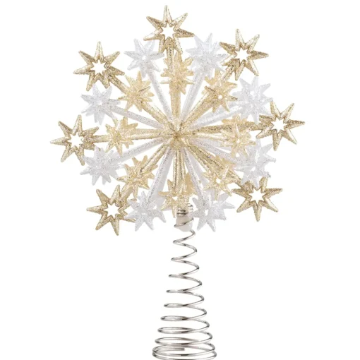 Käthe Wohlfahrt Baumspitze Sternregen, Gold/Silber