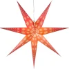 KONSTSMIDE Beleuchteter Papierstern Zum Aufhangen, Rot, 78 Cm