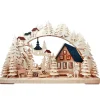 RATAGS Holzdesign 3-D Schwibbögen "Holzfallerhaus", 115V Mit Usb A-Anschluss