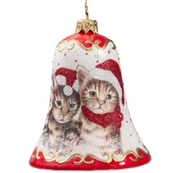 Käthe Wohlfahrt Glasglocke Weis Katzenweihnacht