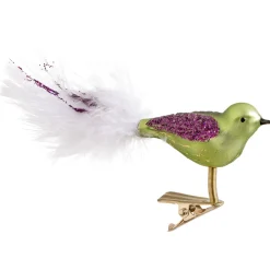 Poesie in Glas Glasvogel Grun-Lila