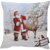 Sandner Kissenhulle "Weihnachtsmann Mit Hirsch"