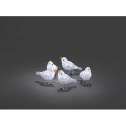 KONSTSMIDE Led Acryl Vogel 5Er-Set