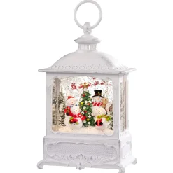 KONSTSMIDE Led Schneelaterne "Schneemannfamilie", 25 Cm