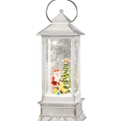 KONSTSMIDE Led Schneelaterne "Weihnachtsmann Mit Hund", 27,5Cm