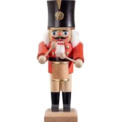 HODREWA Nussknacker "Trommler", Rot/Lasiert, 20,5 Cm