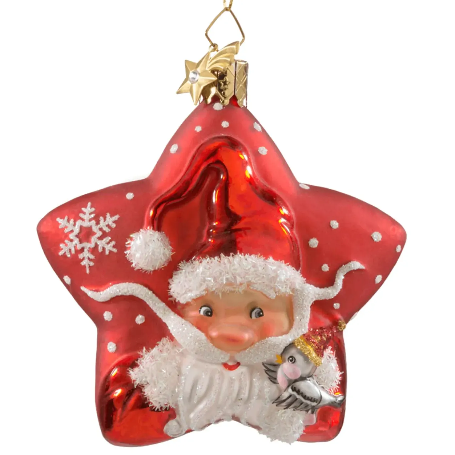 Poesie in Glas Portraitstern Weihnachtsmann