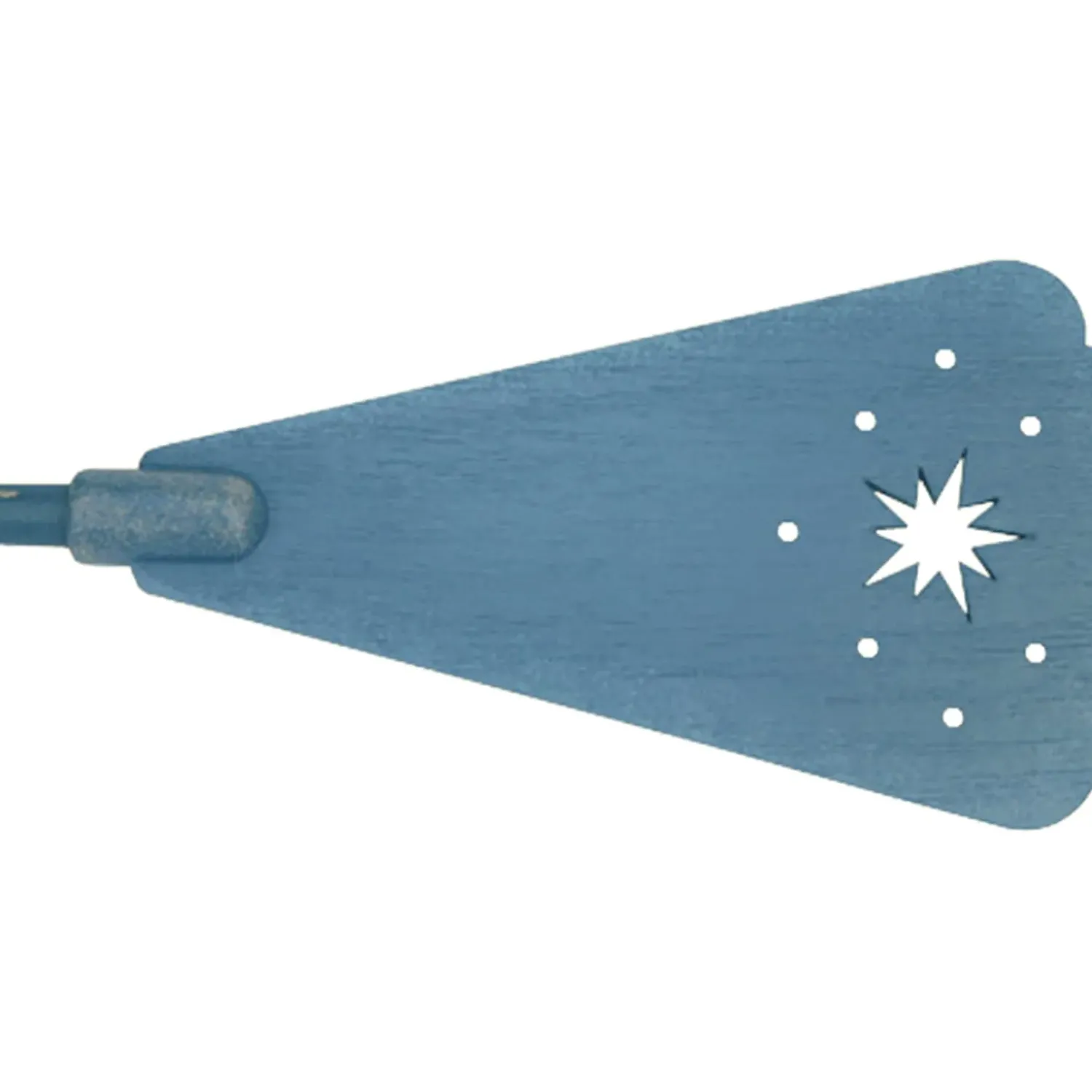 Hubrig Volkskunst Pyramiden-Flugel Aus Holz, Lackiert Stahlblau