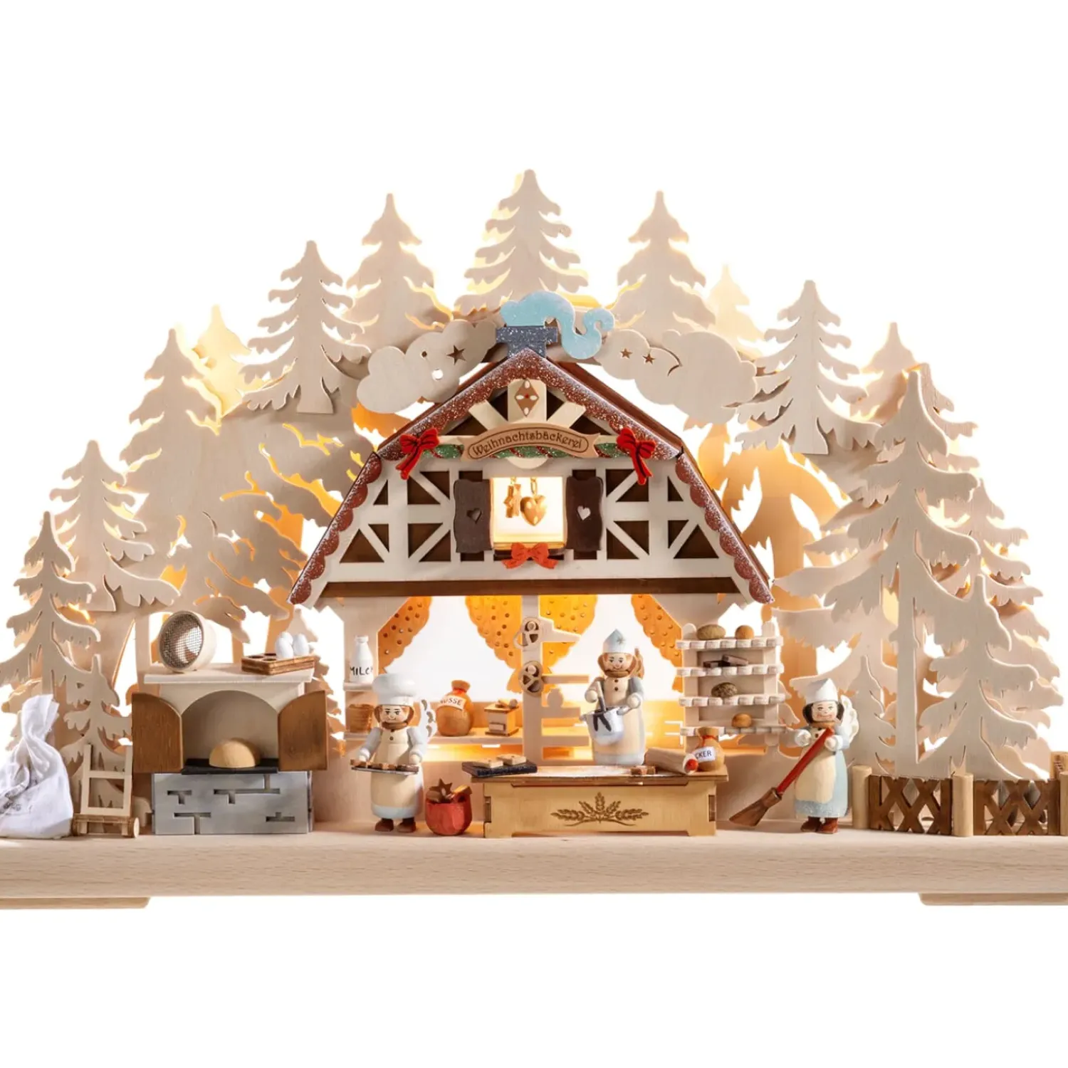 Käthes Original Schwibbögen "In Der Weihnachtsbackerei", 230V Mit Usb A-Anschluss