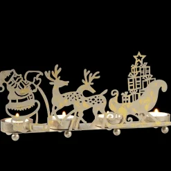 Käthe Wohlfahrt Teelichthalter "Rentierschlitten", Gold