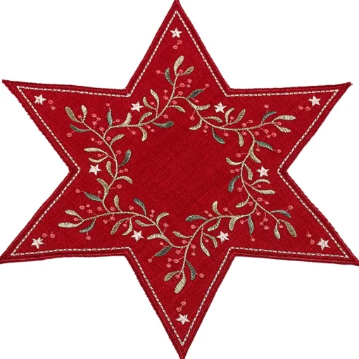 Käthe Wohlfahrt Tischdecke "Mistel" R 28 Cm